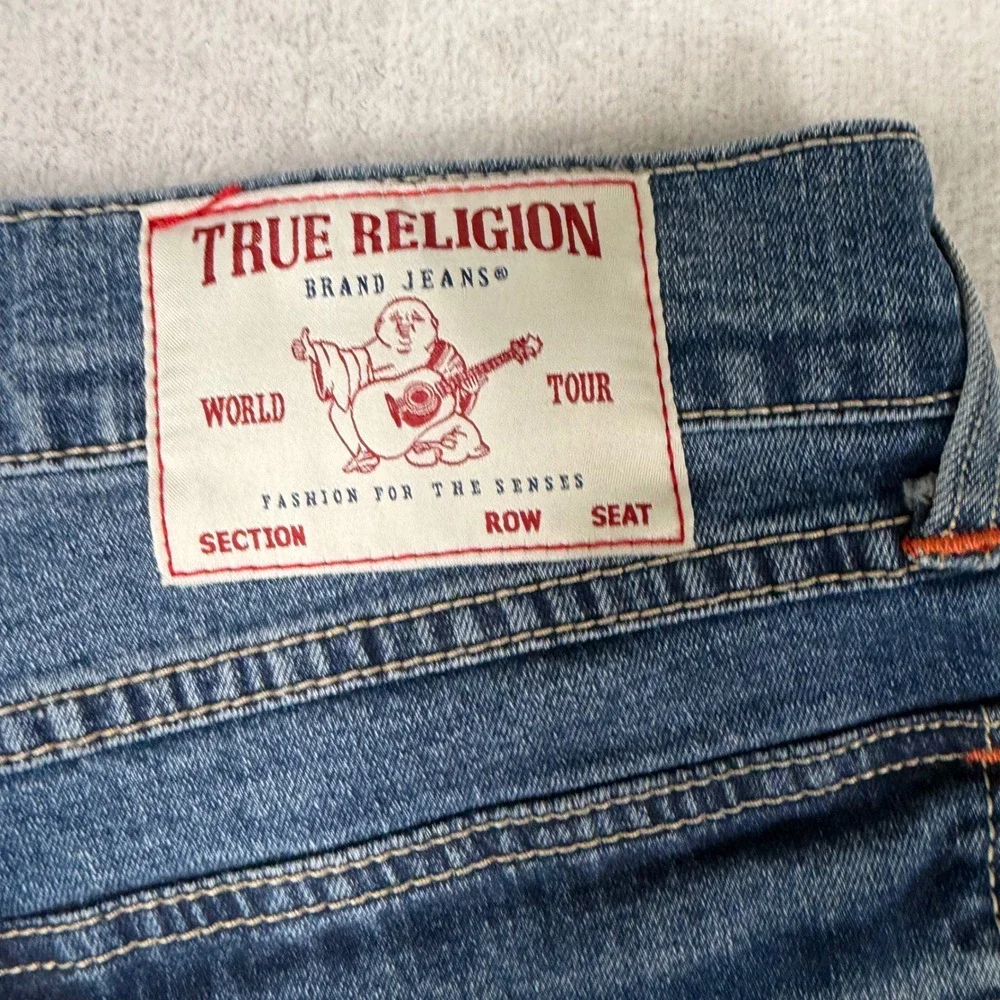True Religion Geno SN Flap‎ Slim Mens Jeans Medium Spiced Orchard Wash 32 700596